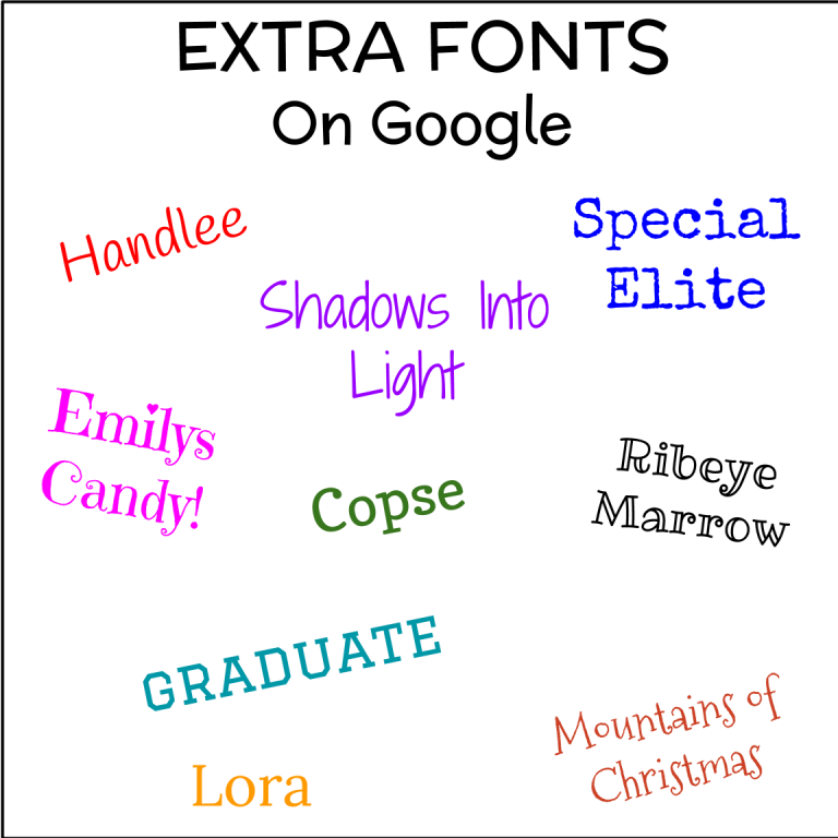 Custom Fonts on Google Drive - Miss Tech Queen