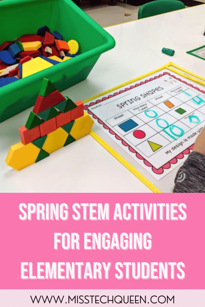 Looking for some fun ways to engage your elementary students in STEM activities this spring? Check out activities that include common STEM materials, fun, hands-on challenges, recycling and even coding! Your students will love these spring STEM activities!