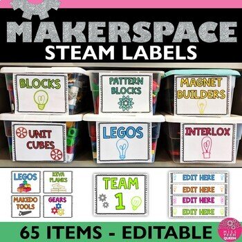 Labels to help organize the STEM Classroom or Makerspace