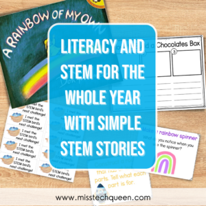 Use these simple STEM Stories activities all year long for literacy and STEM challenges your students will love!