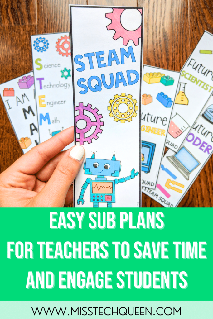 Need some easy sub plans that will help you to both save time and engage students? Find ideas like word searches, and print and go worksheets that are perfect for quick and easy sub plans! They are especially great if you are looking for STEM lessons or are teaching in a STEM classroom!