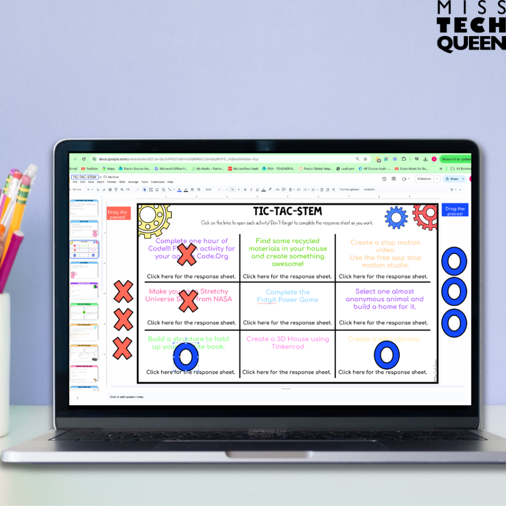 These end of the year activities on this fun Tic Tac Toe board will get your students reviewing all they learned through STEM challenges this year.