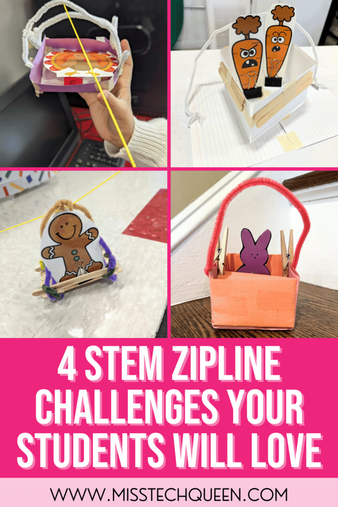 Looking for a way to combine STEM challenges and seasonal activities in your elementary classroom? This post has you covered with 4 STEM zipline challenges that your students will love, including Thanksgiving STEM challenges, Christmas STEM challenges and even activities that are perfect for Halloween!