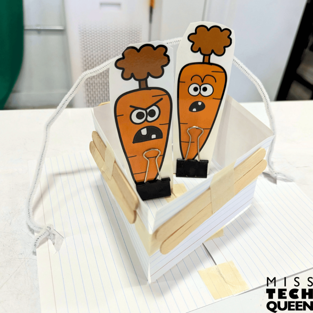 With this activity, students will be able to build a biplane with a creepy carrots theme!