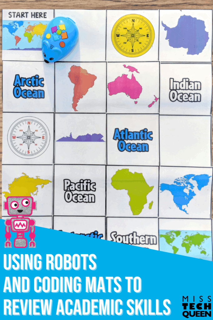 Combine coding with academic skills review to create a learning activity your students will beg for. Using these coding mats and robots, your students can learn to code while also reviewing key math, science, social studies or languge arts concepts. Click through to read this post and learn how!
