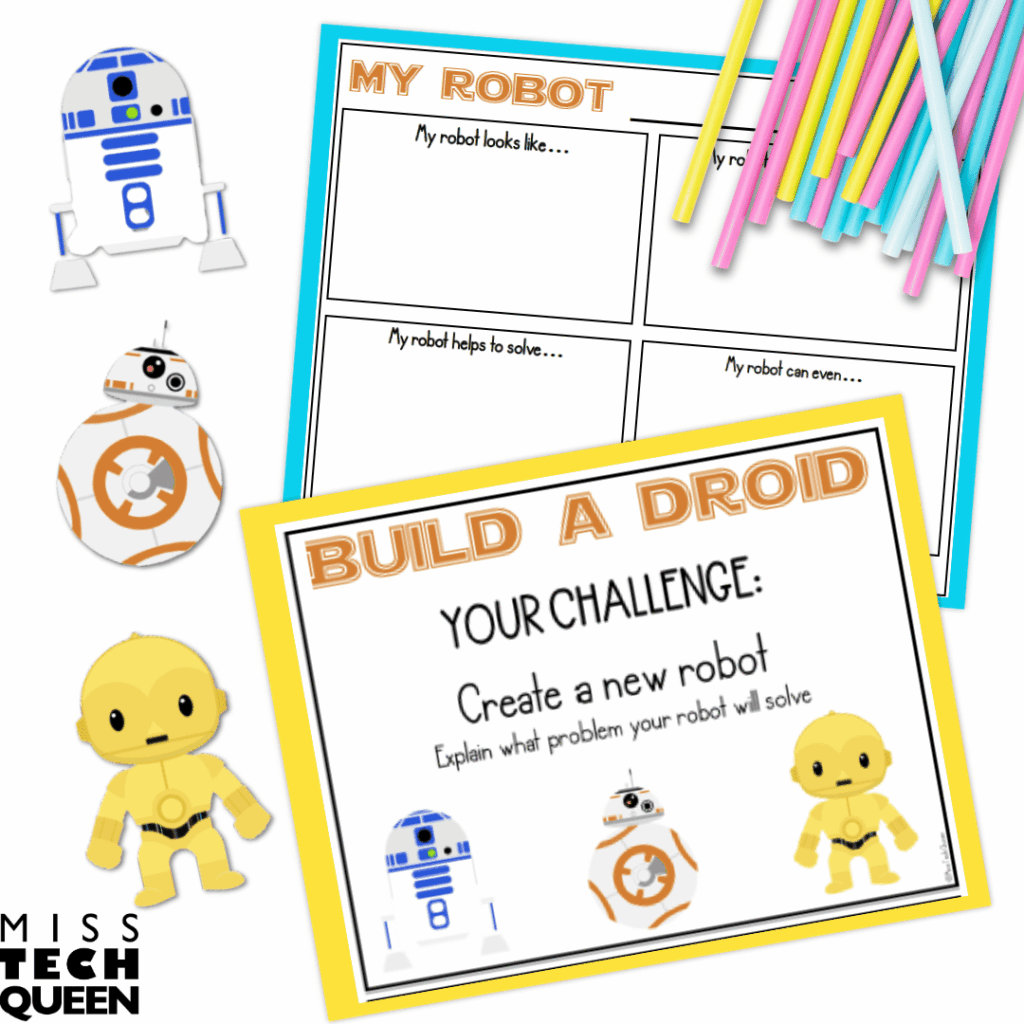 The Build a Droid challenge allows students to create a robot that solves a problem.
