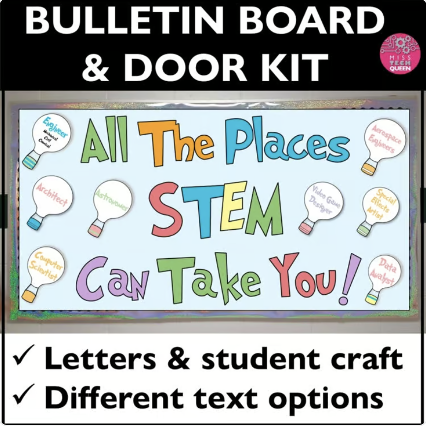 All the Places You Can Go Bulletin Board for spring or Read Across America Week