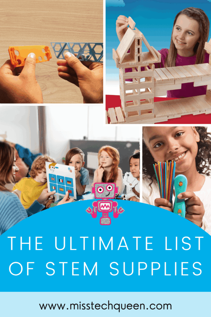 Planning your STEM classroom or makerspace takes time. It always helps to have a list of STEM supplies ready when you are shopping, writing grants, or organizing your classroom. Save this post to your favorite Pinterest board so you can come back whenever you are ready to add something new to your classroom.