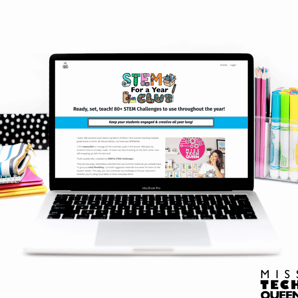 If you are starting an elementary STEM program and want support with planning, my STEM for a Year Club can make the process so much easier. Instead of trying to piece together random activities, you can have prepared STEM lessons that help you build a consistent program throughout the year.