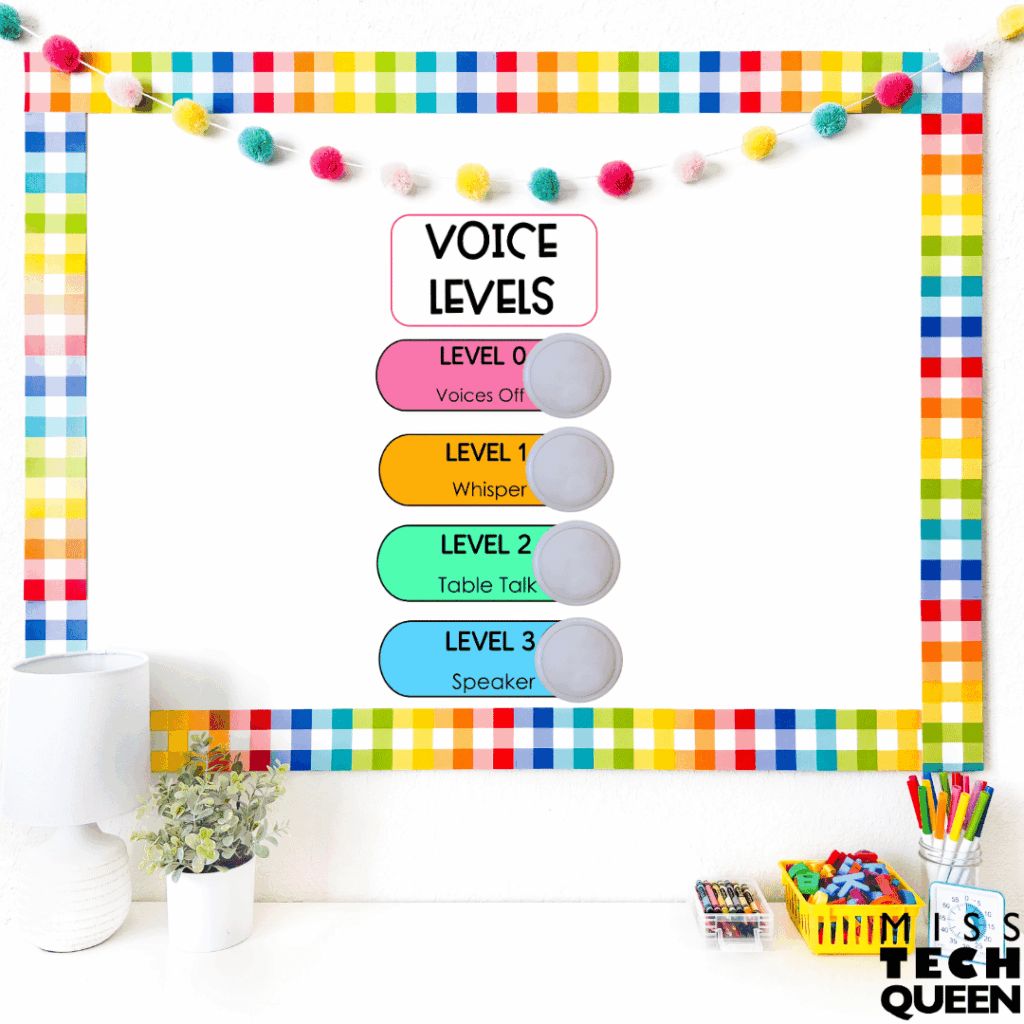 My editable Voice Level Charts make it easy to implement this strategy and share your expectations while giving your students a visual they can refer to all year long.