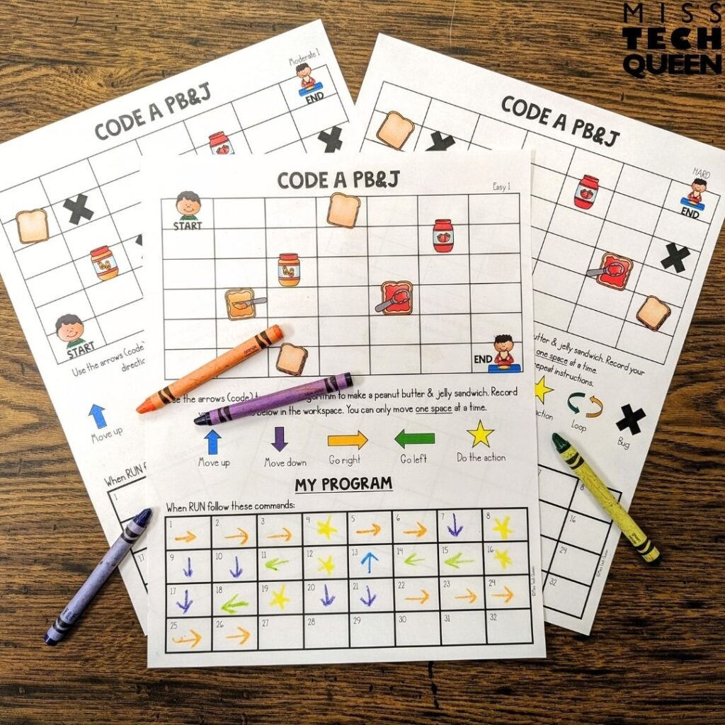 My Unplugged Coding bundle has your students creating algorithms using directional coding. 