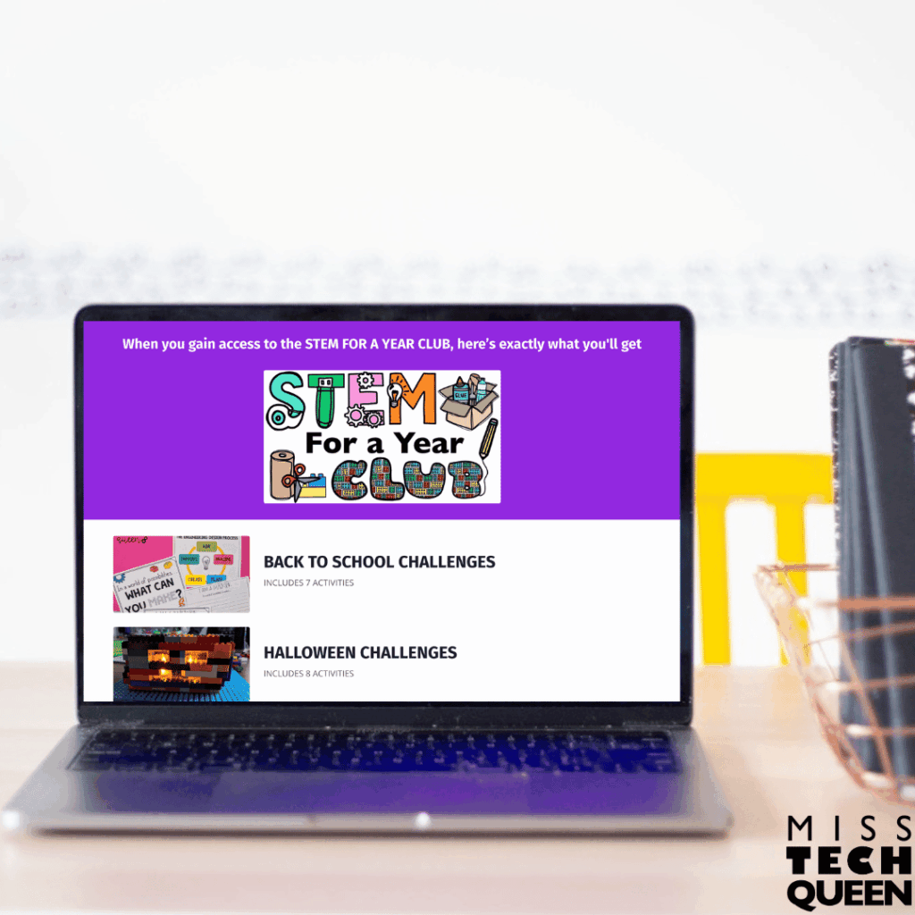 My STEM for a Year Club gives you 85 STEM challenges and growing to use throughout the year. The hands-on activities are low-prep and use common materials you may already have in your classroom. You can also adjust the challenges for PreK through fourth grade and use them with your whole class or in centers.