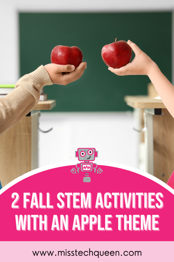 Save this post to your favorite Pinterest board so you can easily find these fall STEM activities when you're ready to bring apple-themed engineering into your classroom. You'll have two hands-on challenges to inspire your students all season long!